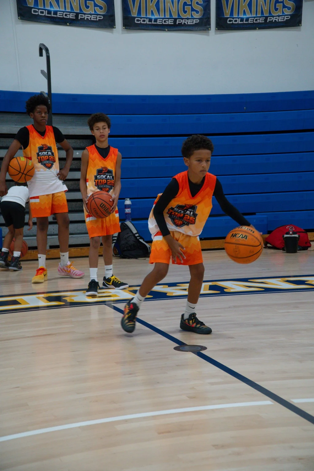A player working on ball handling at the previous Prociety SoCal showcase